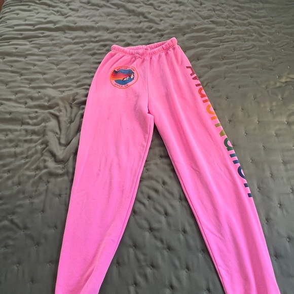 Aviator Nation Pants - Aviator Nation Pink Sweatpants